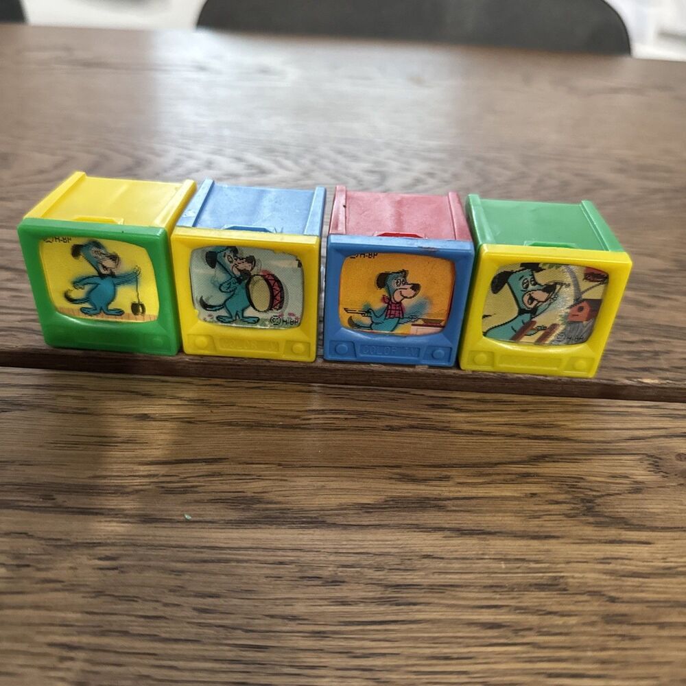4 Vintage 1960's Kohner Vari-Vue Color TV Blocks Flicker Wiggle Lenticular